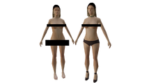 mecgrl1 및 mecgrl2 렌더링. 후자의 텍스처 이미지는 파일에서 뒤집혀 있습니다.