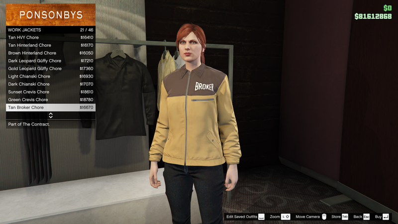 파일:TheContract-GTAOe-FemaleTops-WorkJackets20-TanBrokerChore.png