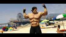 Grand Theft Auto V의 강화된 에디션 트레일러 "A Picket Fence and a Dog Named Skip"에 등장하는 베이비 D.