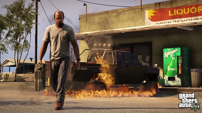 파일:Trevor-GTAV-BurningCar.jpg