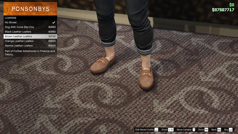 파일:FurtherAdventuresinFinanceandFelony-GTAO-FemaleShoes-Loafers2-BrownLeatherLoafers.png