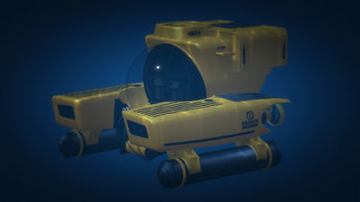 크라켄의 전면 쿼터 뷰.