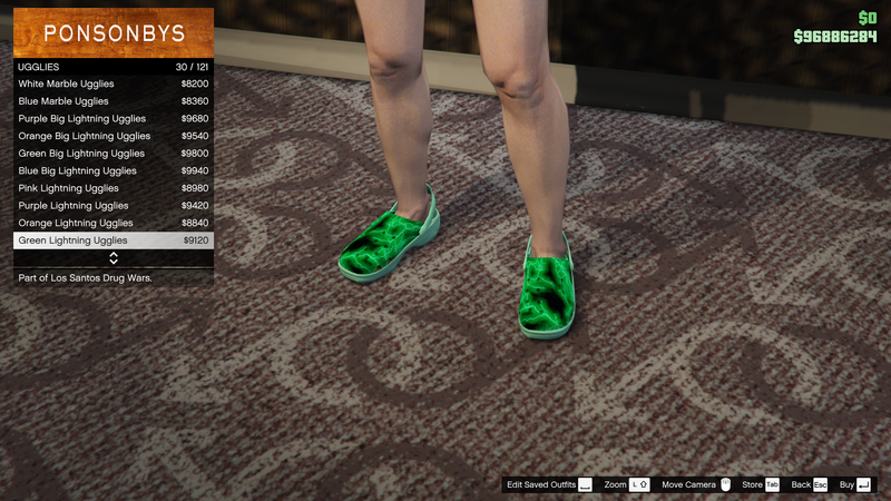 파일:LosSantosDrugWars-GTAOe-FemaleShoes-Ugglies29-GreenLightningUgglies.png