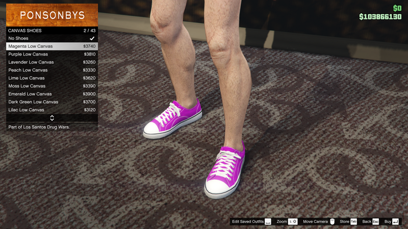 파일:LosSantosDrugWars-GTAOe-MaleShoes-CanvasShoes29-MagentaLowCanvas.png