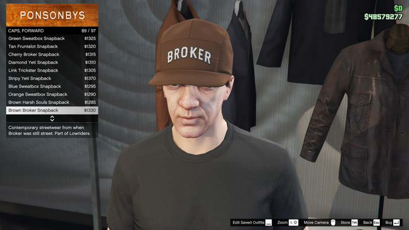 파일:Lowriders-GTAO-MaleHats-Caps22-BrownBrokerSnapback.png