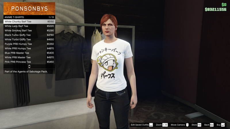 파일:AgentsofSabotage-GTAOe-FemaleTops-AnimeTShirts1-WhiteChunkyBarfTee.png