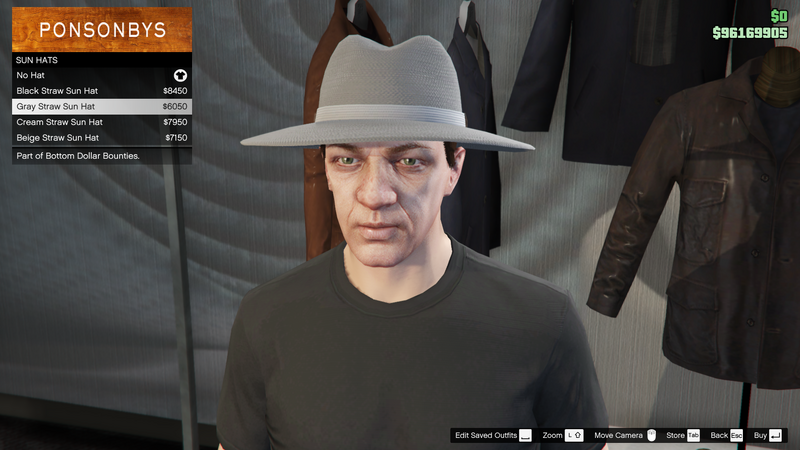 파일:BottomDollarBounties-GTAOe-MaleHats-SunHats2-GrayStrawSunHat.png