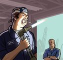 Grand Theft Auto: San Andreas의 Jethro(좌측)와 Dwaine(우측) 아트워크.