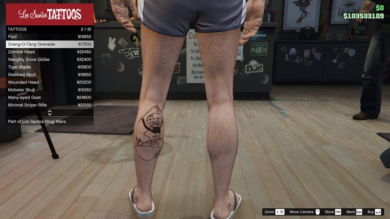 파일:LosSantosDrugWars-GTAOe-MaleTattoos-LeftLeg2-OrangOTangGrenade.png