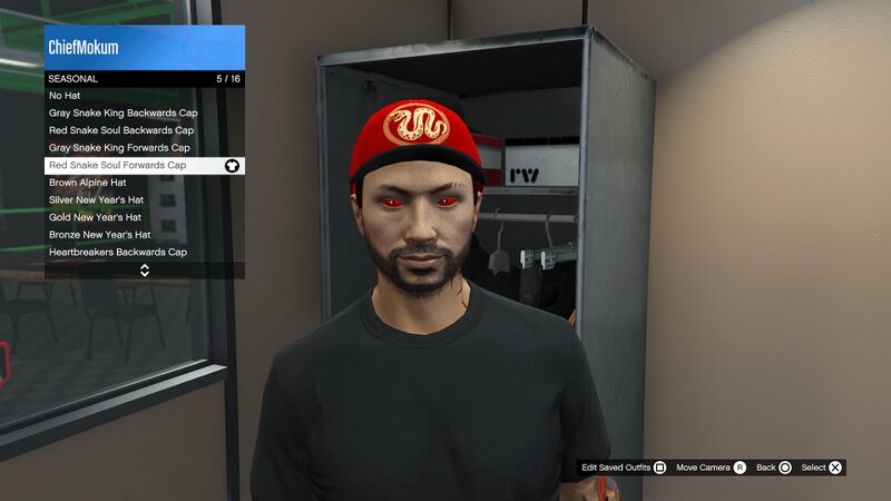 파일:SpecialClothing-GTAOee-RedSnakeSoulForwardsCap.jpg