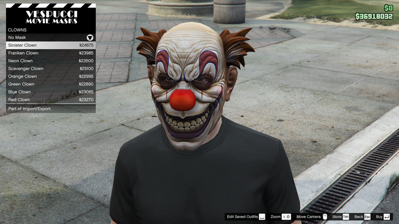 파일:ImportExport-GTAO-MaleMasks-Clowns1-SinisterClown.png