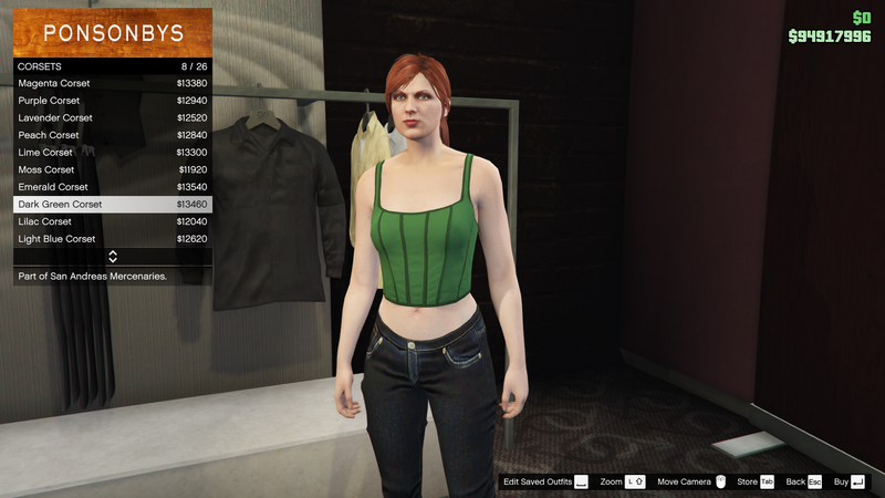 파일:SanAndreasMercenaries-GTAOe-FemaleTops-Corsets8-DarkGreenCorset.png