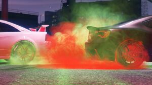 Brioso300WidebodyWeek-GTAOe-RedAndGreenTireSmoke.jpg