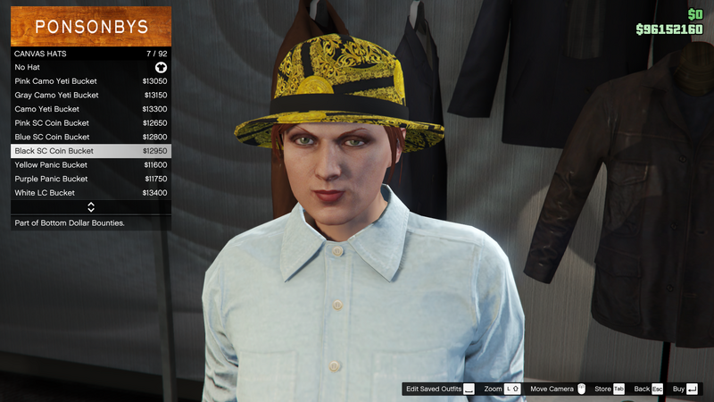파일:BottomDollarBounties-GTAOe-FemaleHats-CanvasHats6-BlackSCCoinBucket.png
