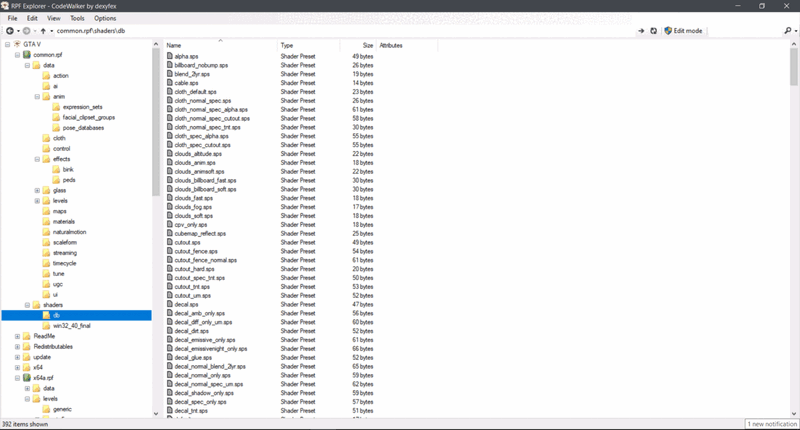 파일:CodeWalker-RPFExplorer-Themes.gif