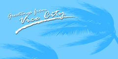 "Greetings from Vice City(바이스 시티에 오신 것을 환영합니다)".
