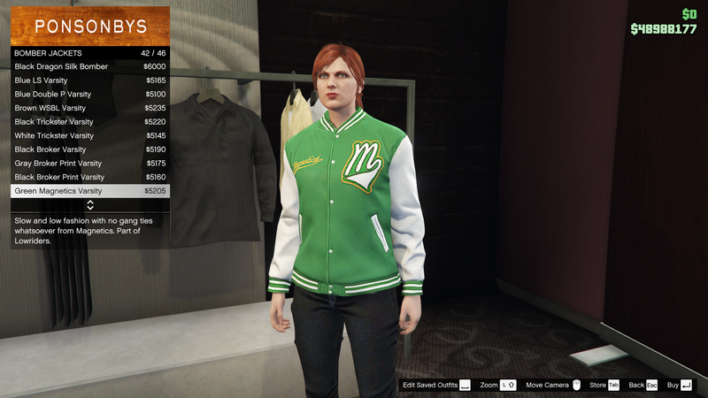 파일:Lowriders-GTAO-FemaleTops-BomberJackets9-GreenMagneticsVarsity.png