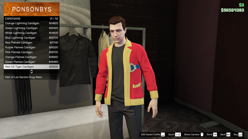파일:LosSantosDrugWars-GTAOe-MaleTops-Cardigans20-RedDSTigerCardigan.png