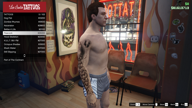 파일:TheContract-GTAOe-MaleTattoos-RightArm5-Peacock.png