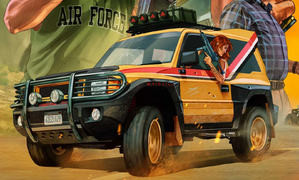 산 안드레아스 용병들 발표 아트워크에서 본 모습.