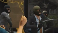 GTA V에서의 강도 현장.