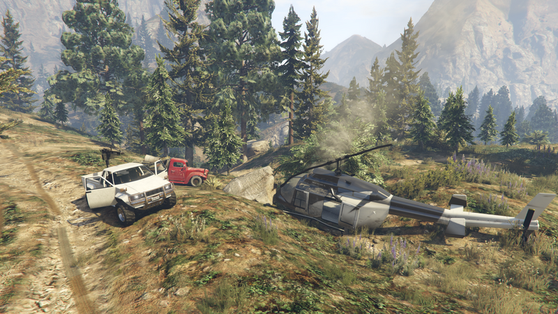 파일:SecurityContract-RescueOperation-GTAOe-Millionaire-RatonCanyon-CrashedMaverick.png