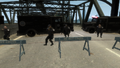 Grand Theft Auto IV의 NOOSE 바리케이드. 이 유형의 바리케이드에는 인포서가 사용됩니다.