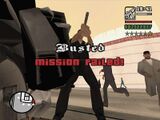 《GTA SA》 미션 중 체포. 자경단 사이드 미션 중에도 발생 가능.