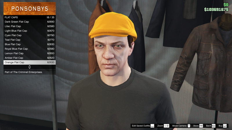 파일:TheCriminalEnterprises-GTAOe-MaleHats-FlatCaps17-OrangeFlatCap.png