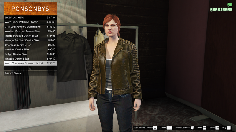 파일:Bikers-GTAO-FemaleTops-BikerJackets13-WornChocolateBlousonJacket.png
