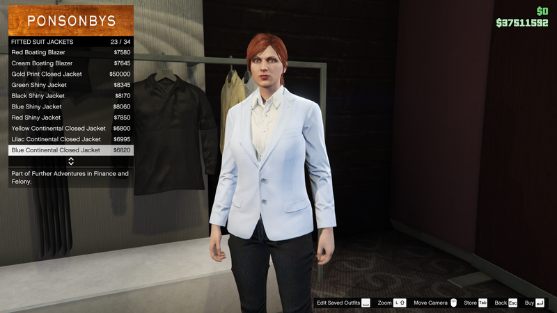파일:FurtherAdventuresinFinanceandFelony-GTAO-FemaleTops-FittedSuitJackets8-BlueContinentalJacket.png
