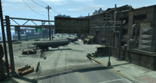 GTA IV의 공장 건물 입구.