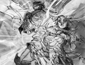 가렌과 럭스 "데마시아를 위하여" 일러스트 (Riot 아티스트 Eric Canete)