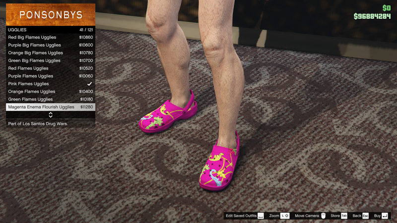 파일:LosSantosDrugWars-GTAOe-MaleShoes-Ugglies40-MagentaEnemaFlourishUgglies.png