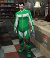 GTA Online의 Sprunk 오토바이 레이싱 복장.