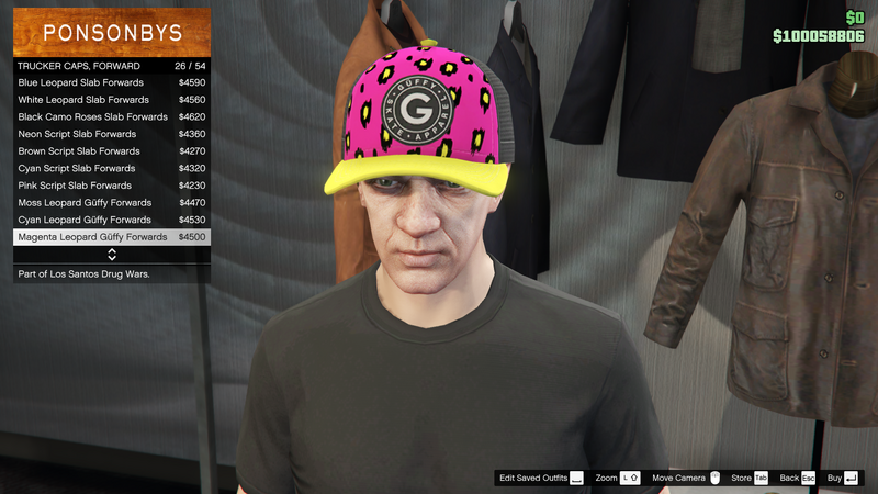 파일:LosSantosDrugWars-GTAOe-MaleHats-TruckerCaps25-MagentaLeopardGüffy.png