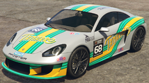 GTA 온라인의 타마로 레이싱 도색이 적용된 그롤러. (후측면 뷰)