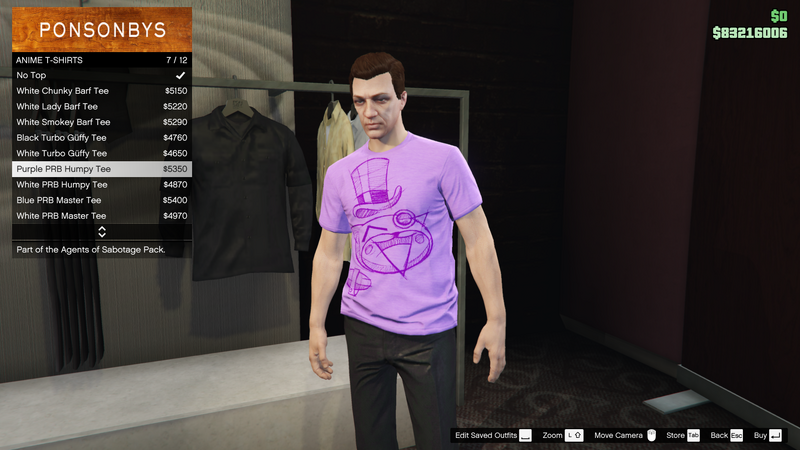 파일:AgentsofSabotage-GTAOe-MaleTops-AnimeTShirts6-PurplePRBHumpyTee.png