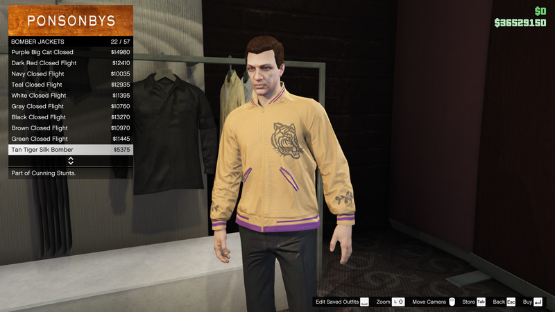 파일:CunningStunts-GTAO-MaleTops-BomberJackets1-TanTigerSilkBomber.png