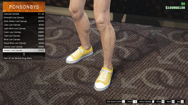 파일:LosSantosDrugWars-GTAOe-MaleShoes-CanvasShoes44-AmberLowCanvas.png
