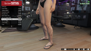 TheCriminalEnterprises-GTAOe-FemaleTattoos-LeftLeg7-MinimalAdvancedRifle.png