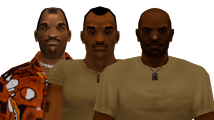 왼쪽부터: 빅터 밴스의 오리지널 Rockstar North 모델, 1984년 배경을 위한 Rockstar Leeds의 해병대원 모델, 그리고 군인으로서의 최종 모델.
