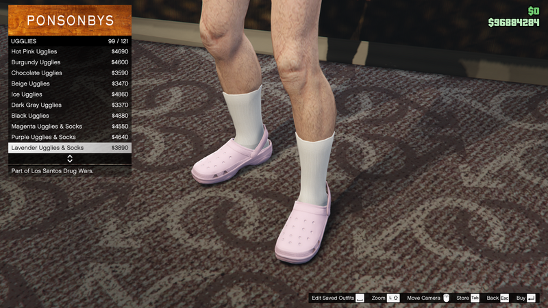 파일:LosSantosDrugWars-GTAOe-MaleShoes-Ugglies98-LavenderUgglies&Socks.png