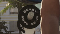 GTA VI의 두 번째 트레일러에 등장한 검은색 Beast 5kg 역도 원판.