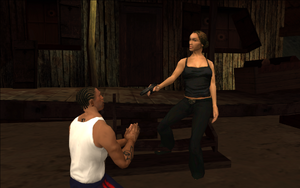 Catalina'sHideout-GTASA-CatalinaHoldingCarlAtGunpoint.png