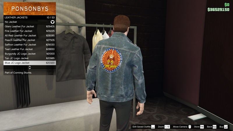 파일:CunningStunts-GTAO-MaleTops-LeatherJackets3-BlueJCLogoJacket.png
