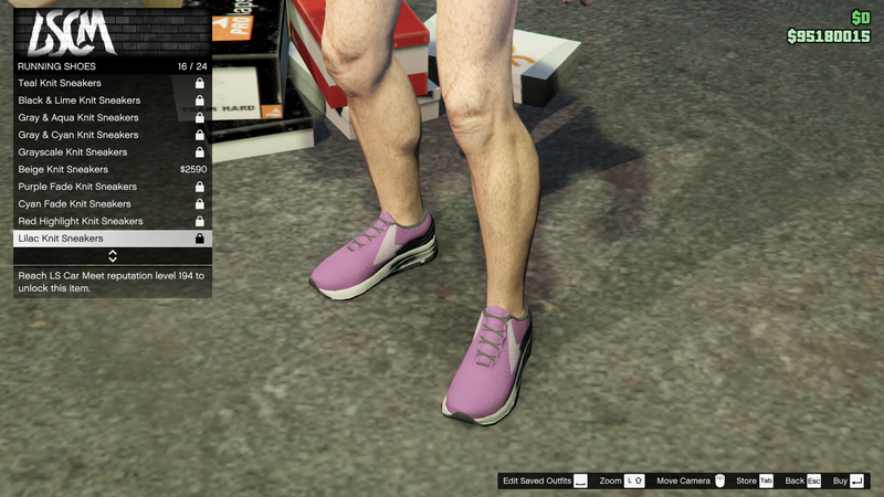 파일:LosSantosTuners-GTAO-MaleShoes-RunningShoes16-LilacKnitSneakers.png