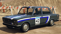 GTA Online의 체부렉 (Atomic 타이어 리버리). (후측면 보기)