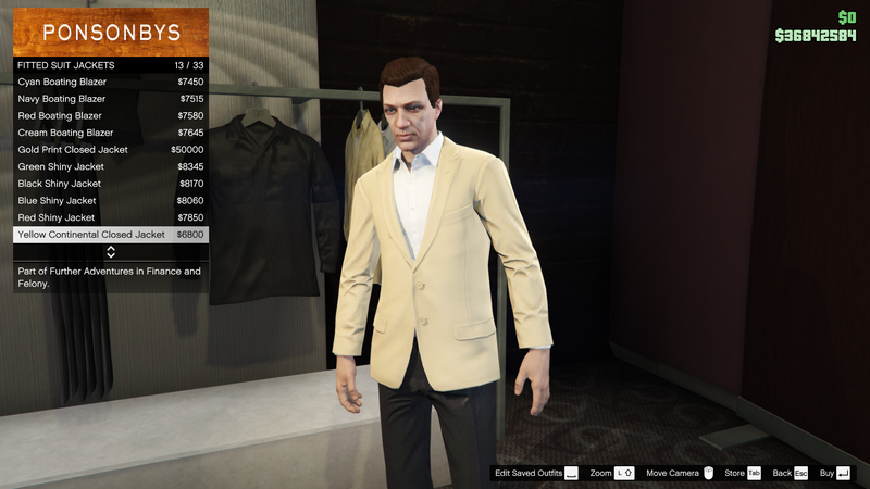 파일:FurtherAdventuresinFinanceandFelony-GTAO-MaleTops-FittedSuitJackets6-YellowContinentalJacket.png