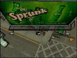 Sprunk 광고판.